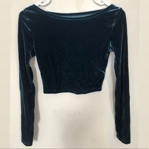 Urban Outfitters Velvet Crop Top